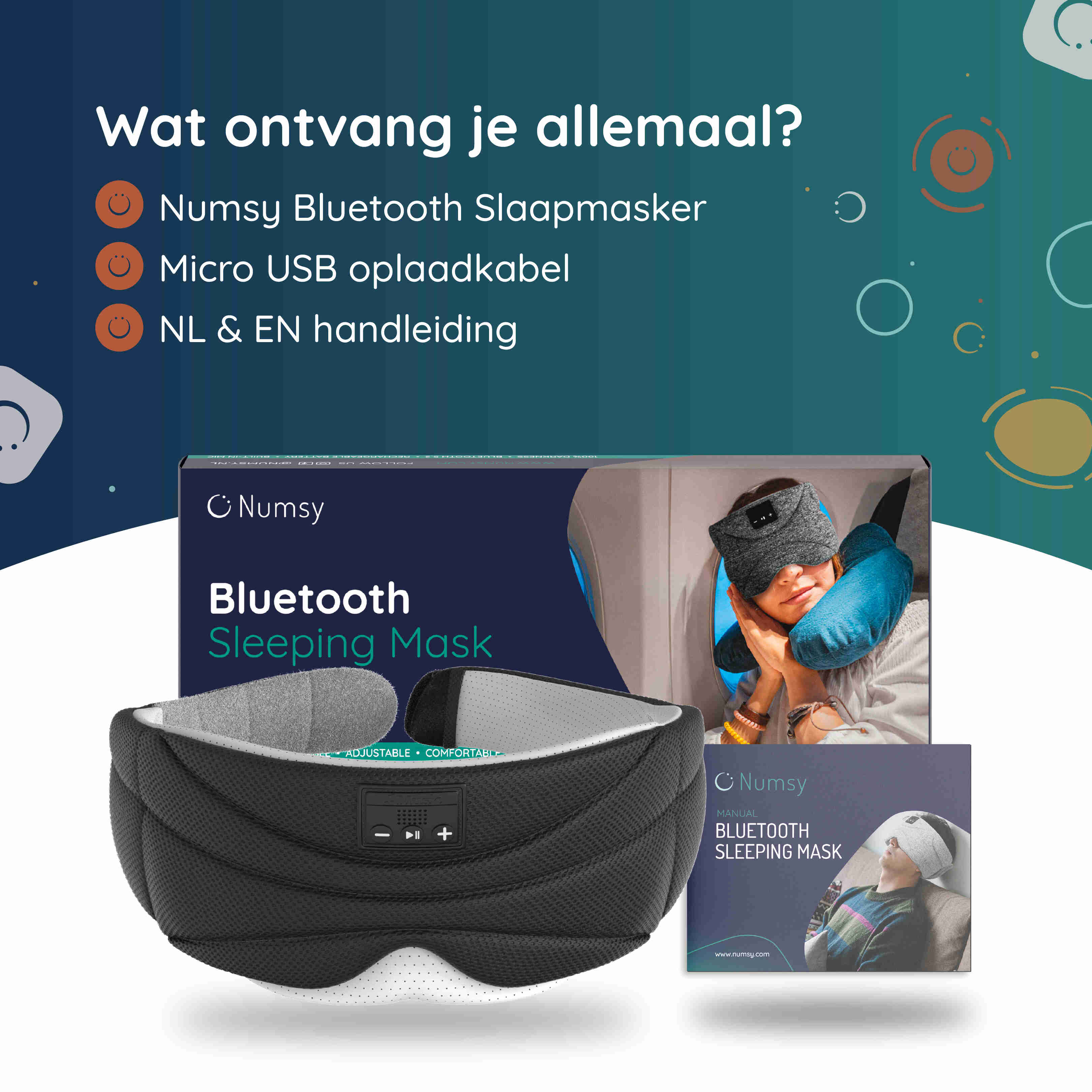 Numsy Bluetooth Slaapmasker