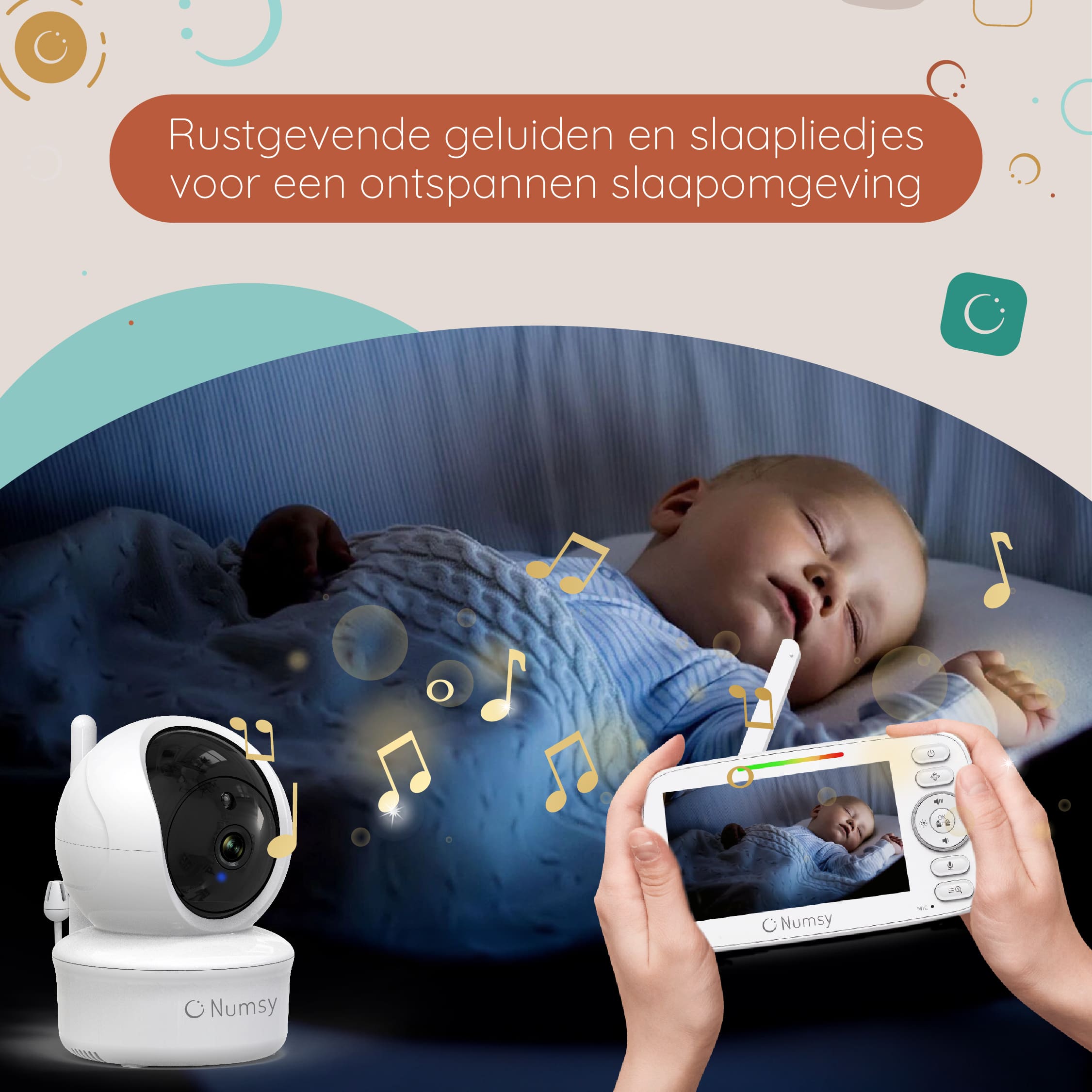 Numsy Parent Pro Babyfoon met Camera