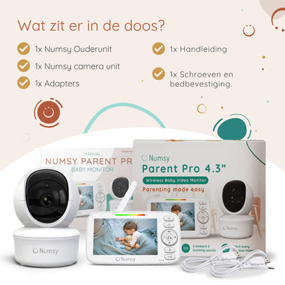 Numsy Parent Pro Babyfoon met Camera