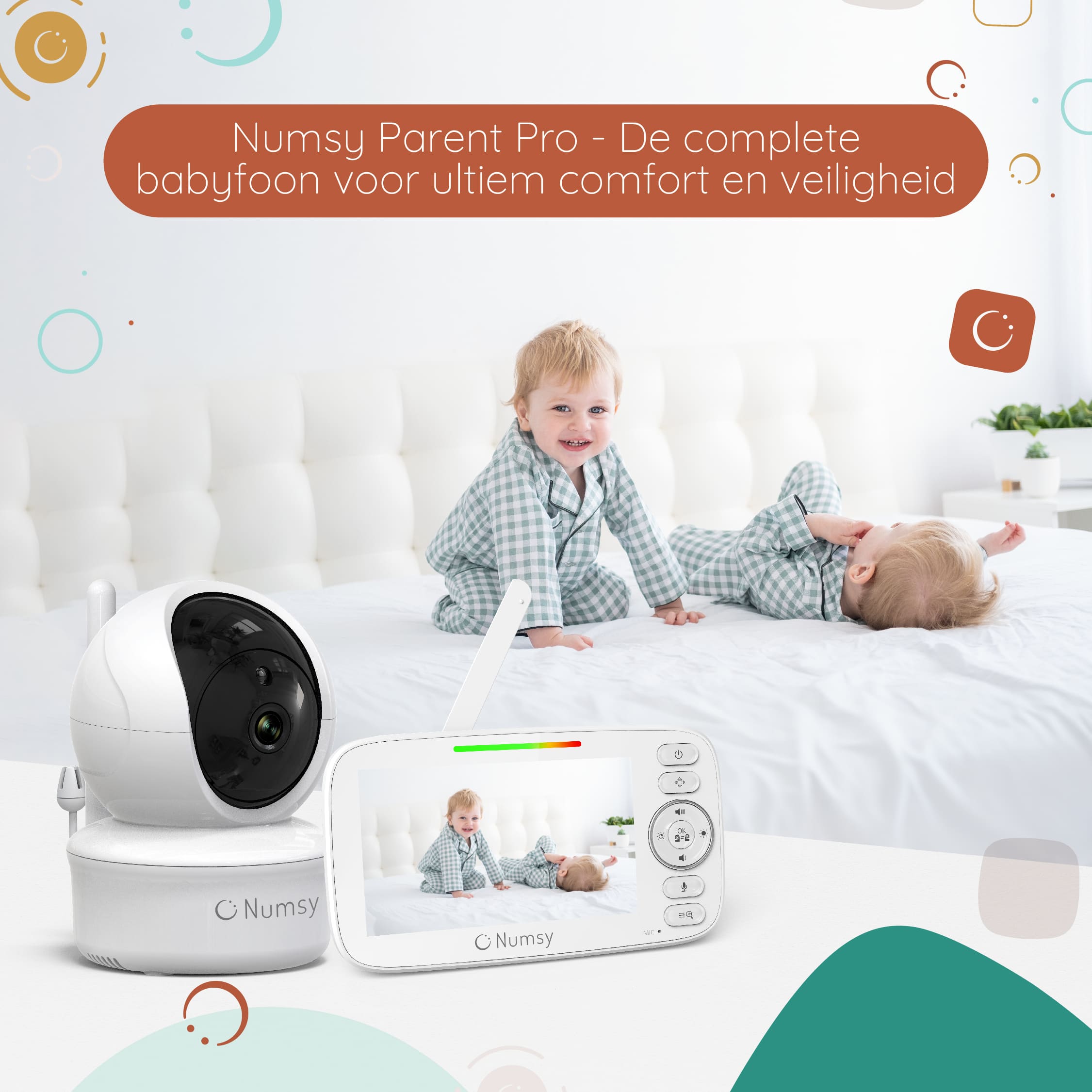 Numsy Parent Pro Babyfoon met Camera